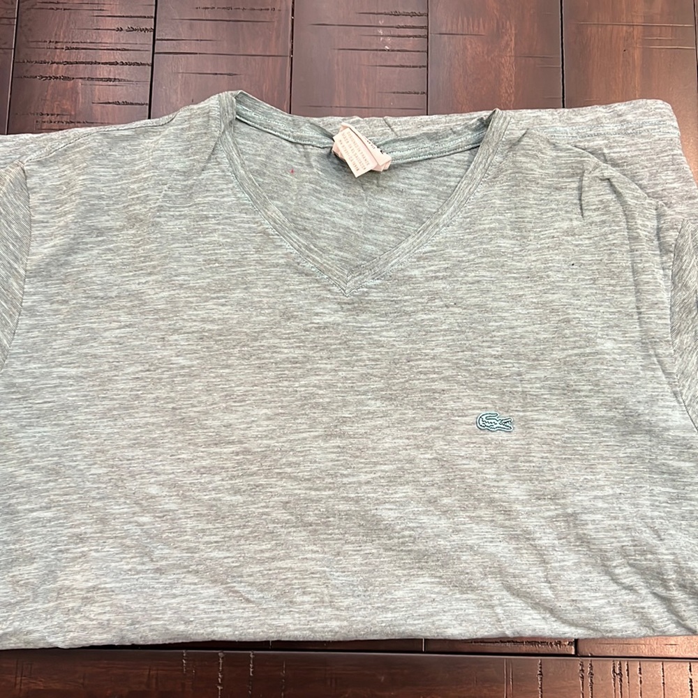 Lacoste regular fit green T-shirt, V-neck green